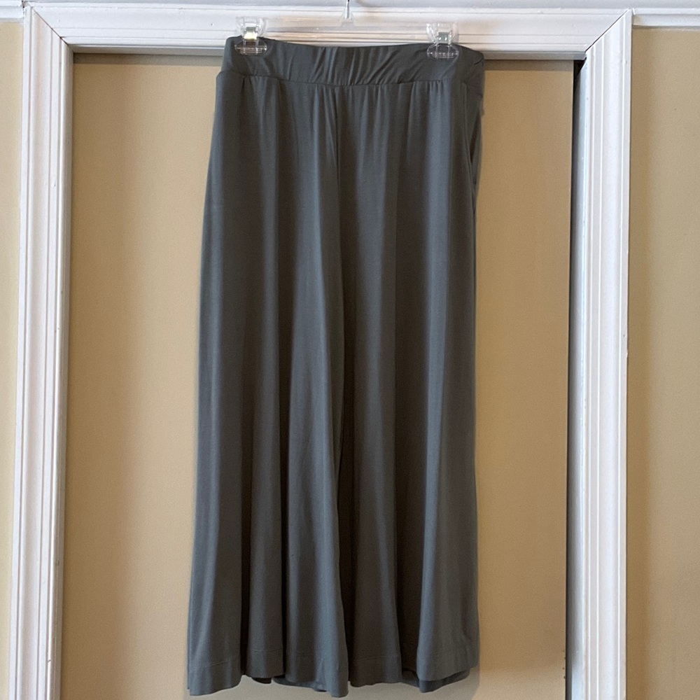 Discover Peach Simone Culottes Twig Cropped Wide Leg Gaucho Lounge Pants XL